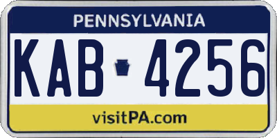 PA license plate KAB4256