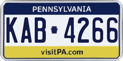 PA license plate KAB4266