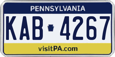 PA license plate KAB4267