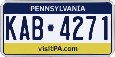 PA license plate KAB4271