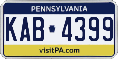 PA license plate KAB4399