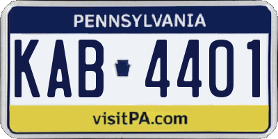 PA license plate KAB4401