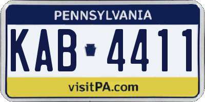 PA license plate KAB4411