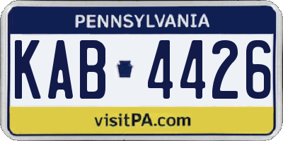 PA license plate KAB4426
