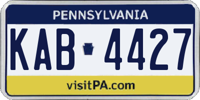 PA license plate KAB4427