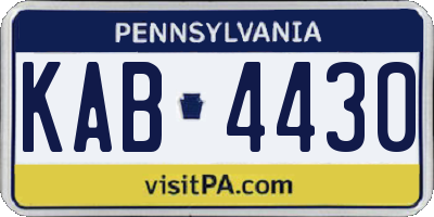 PA license plate KAB4430