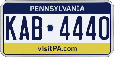 PA license plate KAB4440