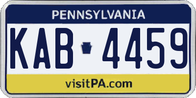 PA license plate KAB4459