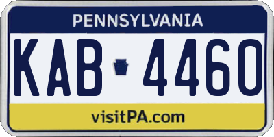 PA license plate KAB4460