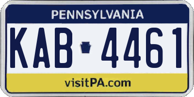 PA license plate KAB4461