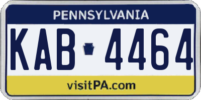 PA license plate KAB4464