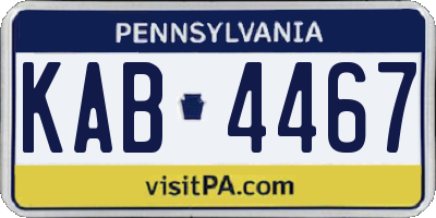 PA license plate KAB4467