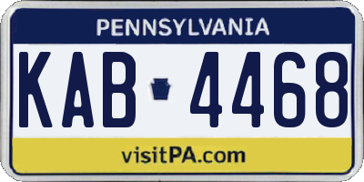 PA license plate KAB4468