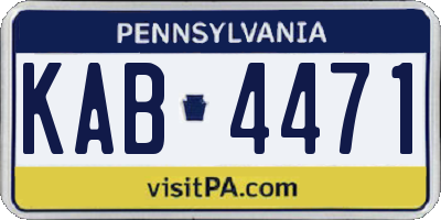 PA license plate KAB4471