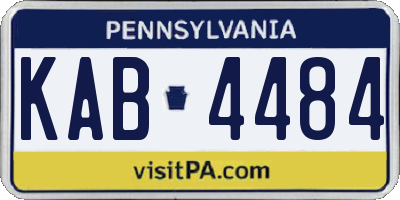 PA license plate KAB4484