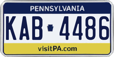 PA license plate KAB4486