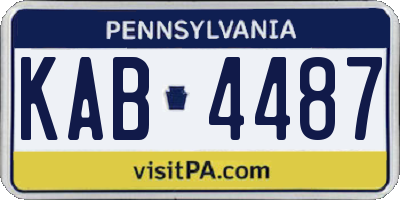PA license plate KAB4487