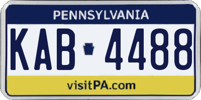 PA license plate KAB4488