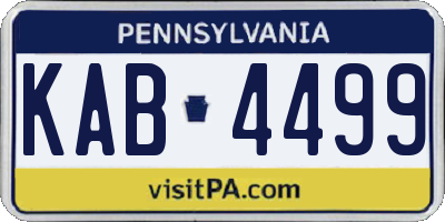 PA license plate KAB4499
