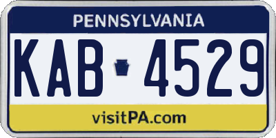 PA license plate KAB4529