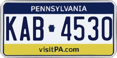 PA license plate KAB4530