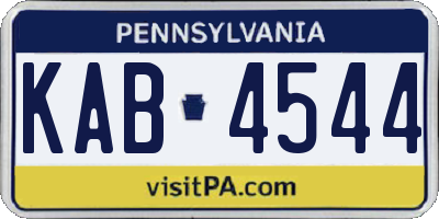 PA license plate KAB4544