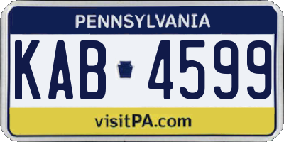 PA license plate KAB4599