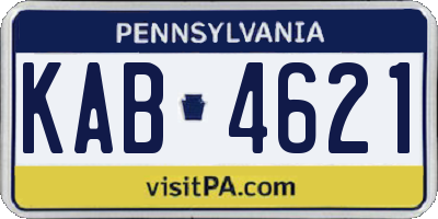 PA license plate KAB4621