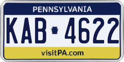 PA license plate KAB4622