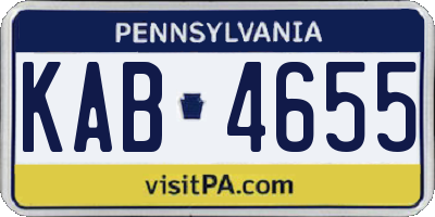 PA license plate KAB4655