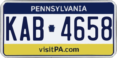 PA license plate KAB4658