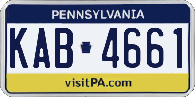 PA license plate KAB4661