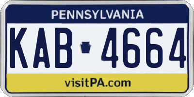 PA license plate KAB4664
