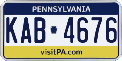 PA license plate KAB4676