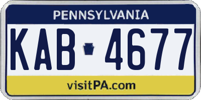 PA license plate KAB4677