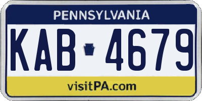 PA license plate KAB4679