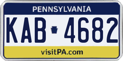 PA license plate KAB4682