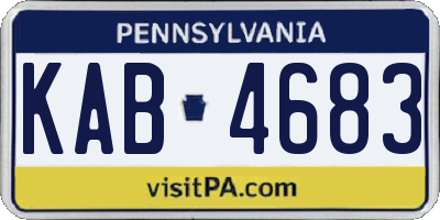 PA license plate KAB4683