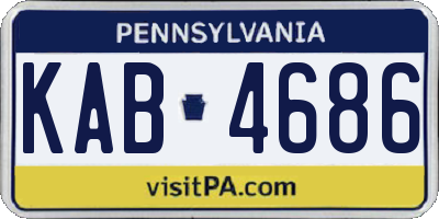 PA license plate KAB4686