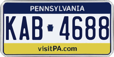 PA license plate KAB4688
