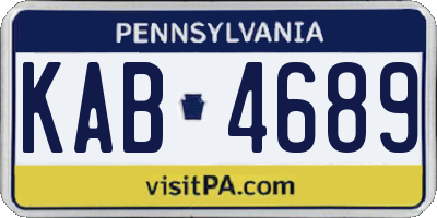 PA license plate KAB4689