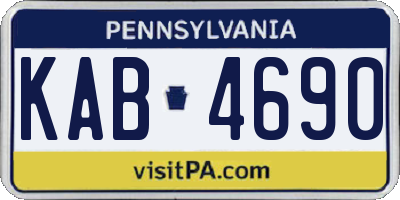 PA license plate KAB4690