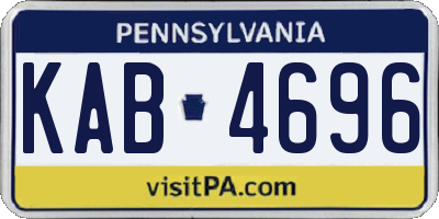 PA license plate KAB4696