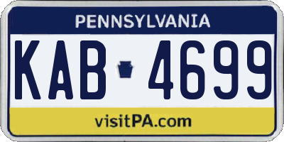 PA license plate KAB4699