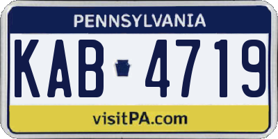 PA license plate KAB4719