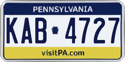 PA license plate KAB4727