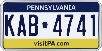 PA license plate KAB4741