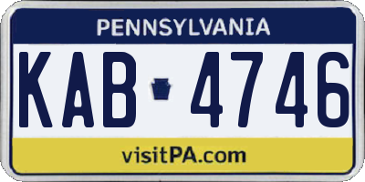 PA license plate KAB4746