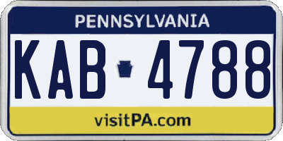 PA license plate KAB4788