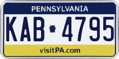PA license plate KAB4795